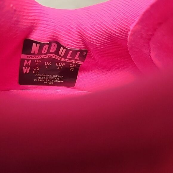 NOBULL Mens 6.5 Womens 8 Neon Pink Mesh Training Shoes Sneakers - Picture 7 of 11